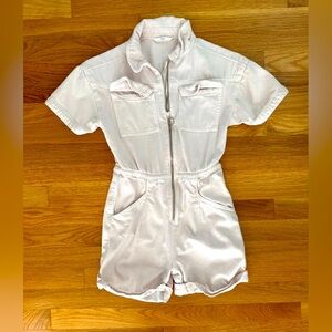 Marks & Spencer Cream/Soft Pink/Purple Kids One Piece Shorts Jumpsuit